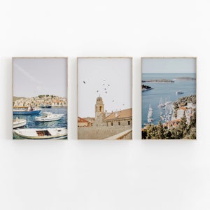 Croatia Coast Set Of 3 Print, Dubrovnik Beach, Croatia Wall Art, Dubrovnik Photography, Coastal Wall Art, Downloadable Print