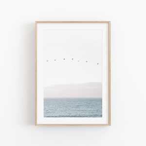 Ozean Druck, Sofort-Kunst, SOFORT DOWNLOAD, modernes minimalistisches Poster, druckbare Wanddeko, Naturfotografie, Vogel Natur