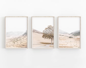 Nature Print Set of 3, Instant Art, Landscape Art Print, Modern Minimalist Poster, Printable Wall Decor, Photography, Desert Nature Art