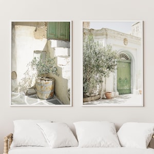 Italy Set of 2, Italy City Art , Italy Wall Art Print, Modern Minimalist Poster, City Photography, Home Decor Malta, Green Olive Tree, Malta