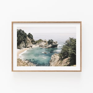 Beach Print, Instant Art, Coastal Decor, Printable Wall Decor, Surf Art Print, Modern California Print, Big Sur Beach Poster, Contemporary