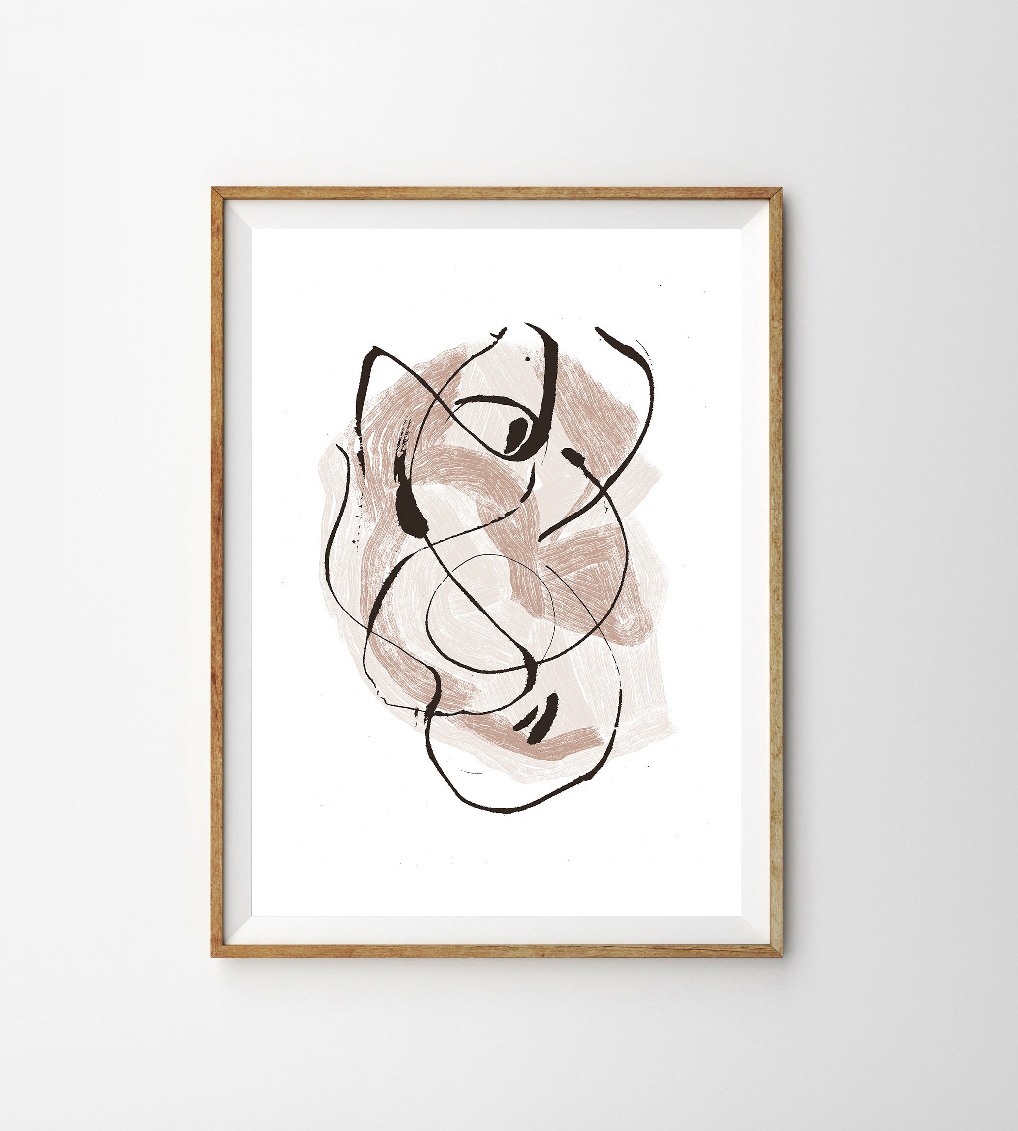Beige Abstract Art Print: Modern Wall Decor (digital Download) - Etsy
