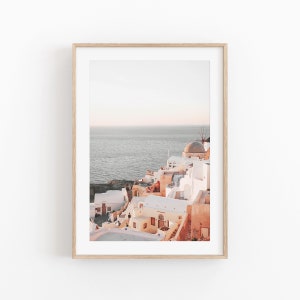 Greece Art City Print, Cityscape Wall Art, Photography Print, Greece City View Art Square , Santorini Art Print, Greece Wall Art Poster