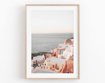 Santorini Photography Print: Greece Cityscape Wall Art (Digital Download)