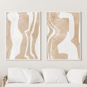 Abstract Print Set Of 2, DIY Wall Art, Geometric Print, Line Art, Boho Print, Beige Art, Neutral Art, Gallery Wall, Scandinavian Art, Home