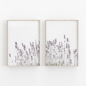 Lavendel 2er Set Druck, Lavendel Wandkunst, Küchenkräuter Druck, Lavendel Wohndekor, Blumen Lavendel Druck, Lavendel Kunstdruck, Foto