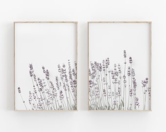 Lavender Set Of 2 Print, Lavender Wall Art, Kitchen Herbs Print, Lavender Home decor, Flowers Lavender Print, Lavender Art Print, Photo