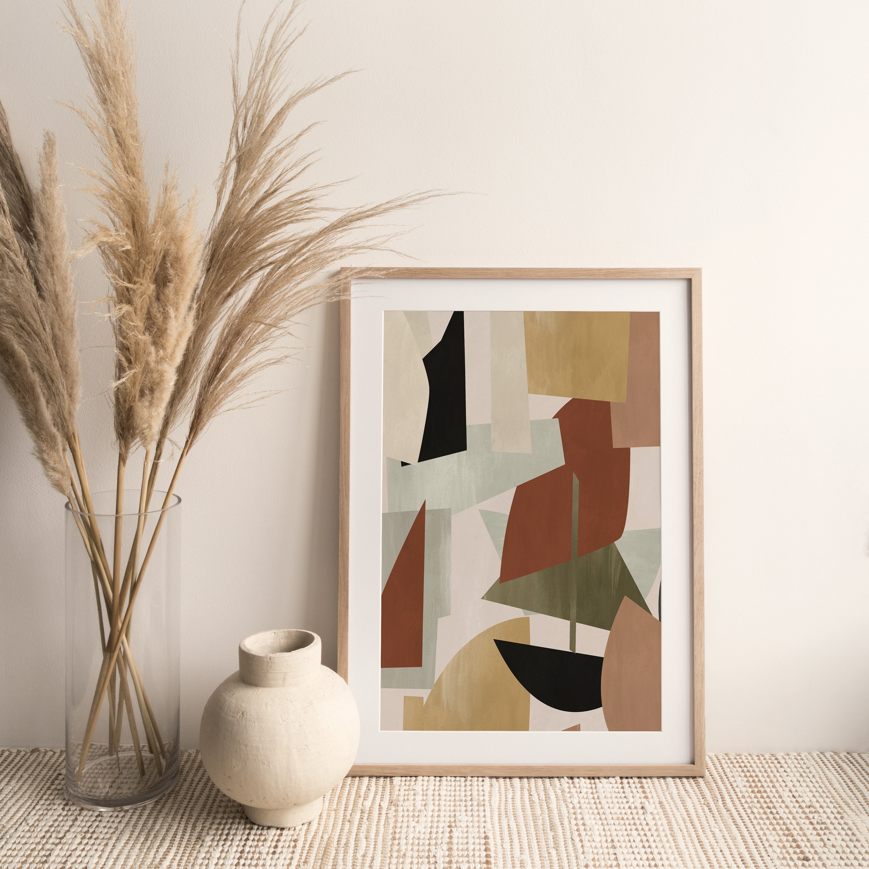Mid Century Wall Art Set of 2 Minimalist Prints Scandinavian Etsy UK