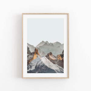 Mountain  Print, Instant Art, Mountain Wall Art, Modern Minimalist Poster, Printable Wall Decor, Nature Photography, Mountain Art