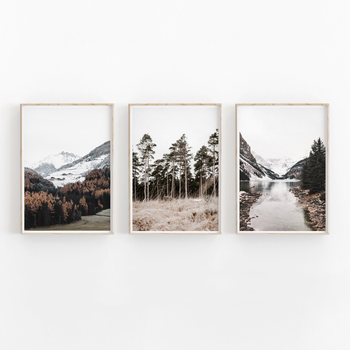 Nature Print Set of 3 Instant Art INSTANT DOWNLOAD Modern Etsy