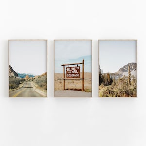 Colorado Print 3er Set, Naturfotografie, druckbare Kunst, Bergwald Wanddekor, Galerie Wand Set, Kiefer Bäume, Colorado Fotografie
