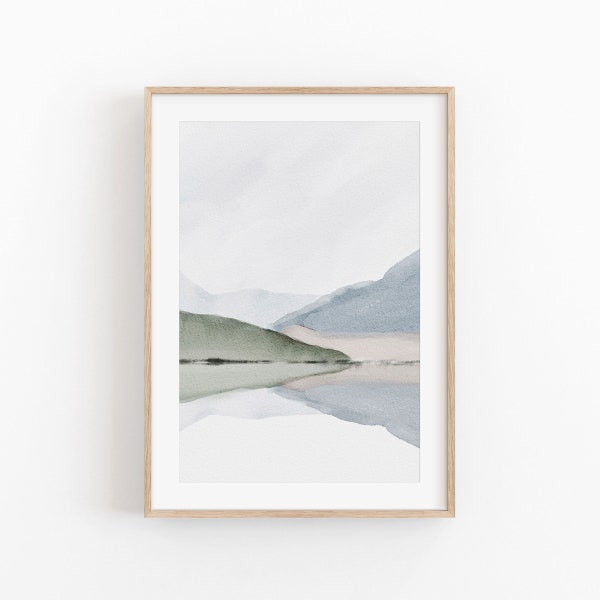 Watercolor Art Print, Instant Art, Watercolor Abstract Poster, Modern Minimalist Poster, Printable Wall Decor, Watercolor Nature Art Print