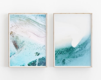 Ocean Beach Print Set of 2, Instant Art, INSTANT DOWNLOAD, Modern Minimalist Poster, Printable Wall Decor, Coastal print, Ocean Photography