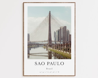 Sao Paulo Brazil Print: Cityscape Travel Photography (Digital Download)