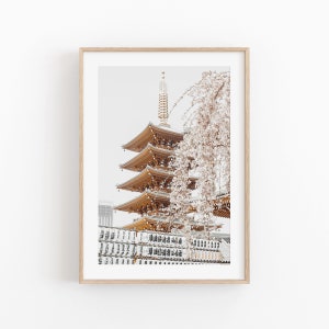 Japanese Temple, Instant Art, Temple Japan Print, Modern Minimalist Poster, Printable Wall Decor, Photography Art, Japan Photo Art Print