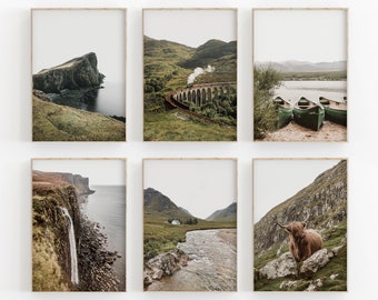 Scotland Gallery Wall Prints: Highland Cow, Nature Photography (Digital Download)