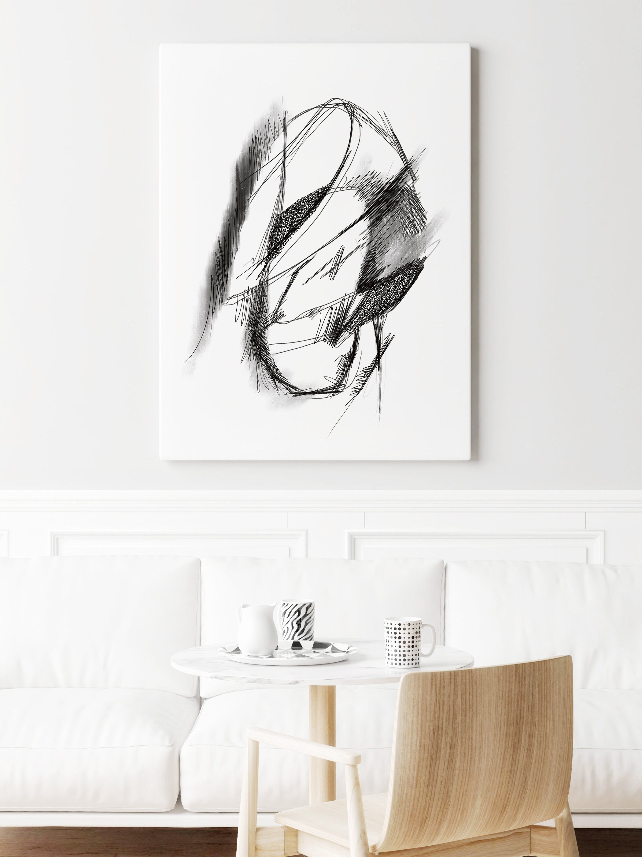Abstract Print DIY Wall Art Modern Minimalist Poster Etsy