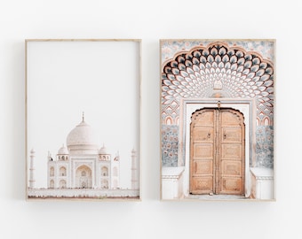 Taj Mahal Print Set: India Cityscape Wall Art (Digital Download)