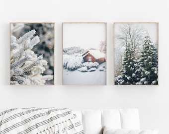 Winter Wonderland Photography Print Set: Snowy Landscape Gallery Wall (Digital Download)