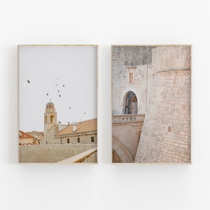 Croatia Coast Set Of 2 Print, Dubrovnik Beach, Croatia Wall Art, Dubrovnik Photography, Coastal Wall Art, Downloadable Print
