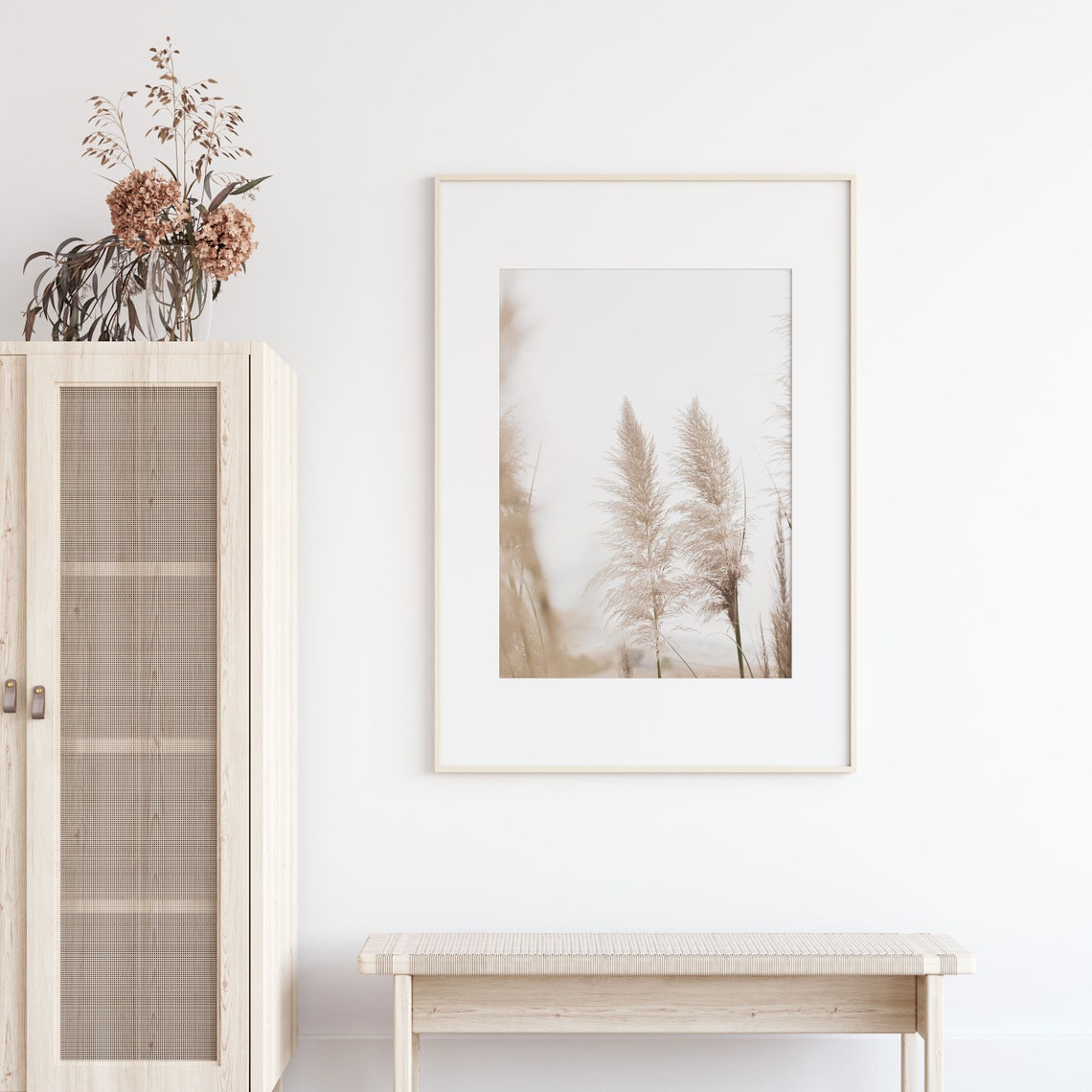 Pampas Grass Set of 6 Nature Wall Art Decor Plant Etsy