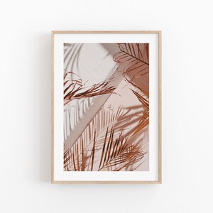 Palm Leaves Print, Tropical Wall Art, Tropical Leaf Decor, Botanical Artwork, Minimalist Botanical, Plant Art printable, Shadow Palm Leave