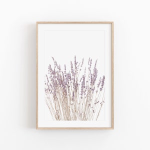 Lavender Flowers Print, Instant Art, INSTANT DOWNLOAD, Modern Minimalist Poster, Printable Wall Decor, Botanical Prints, Floral Wall Art image 1