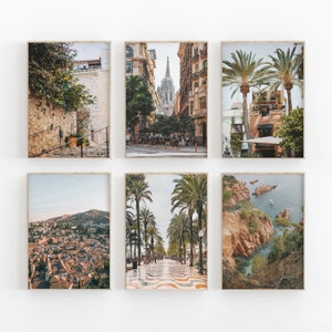 Spain City Print Set of 6, Travel Art Print, Photography Spain Print, Modern Minimalist Art, Printable Wall Decor, Travel Wall Art