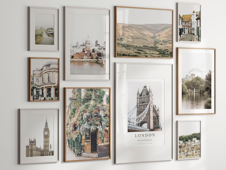 London Print Gallery Wall Set 10 England Wall Art London Etsy