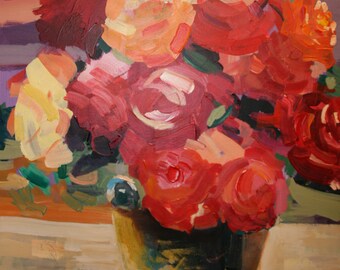 Roses - Acrylic painting on canvas