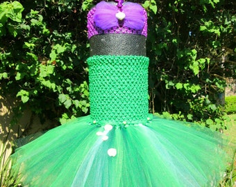 Little Mermaid Tutu Dress 2 piece; Ariel