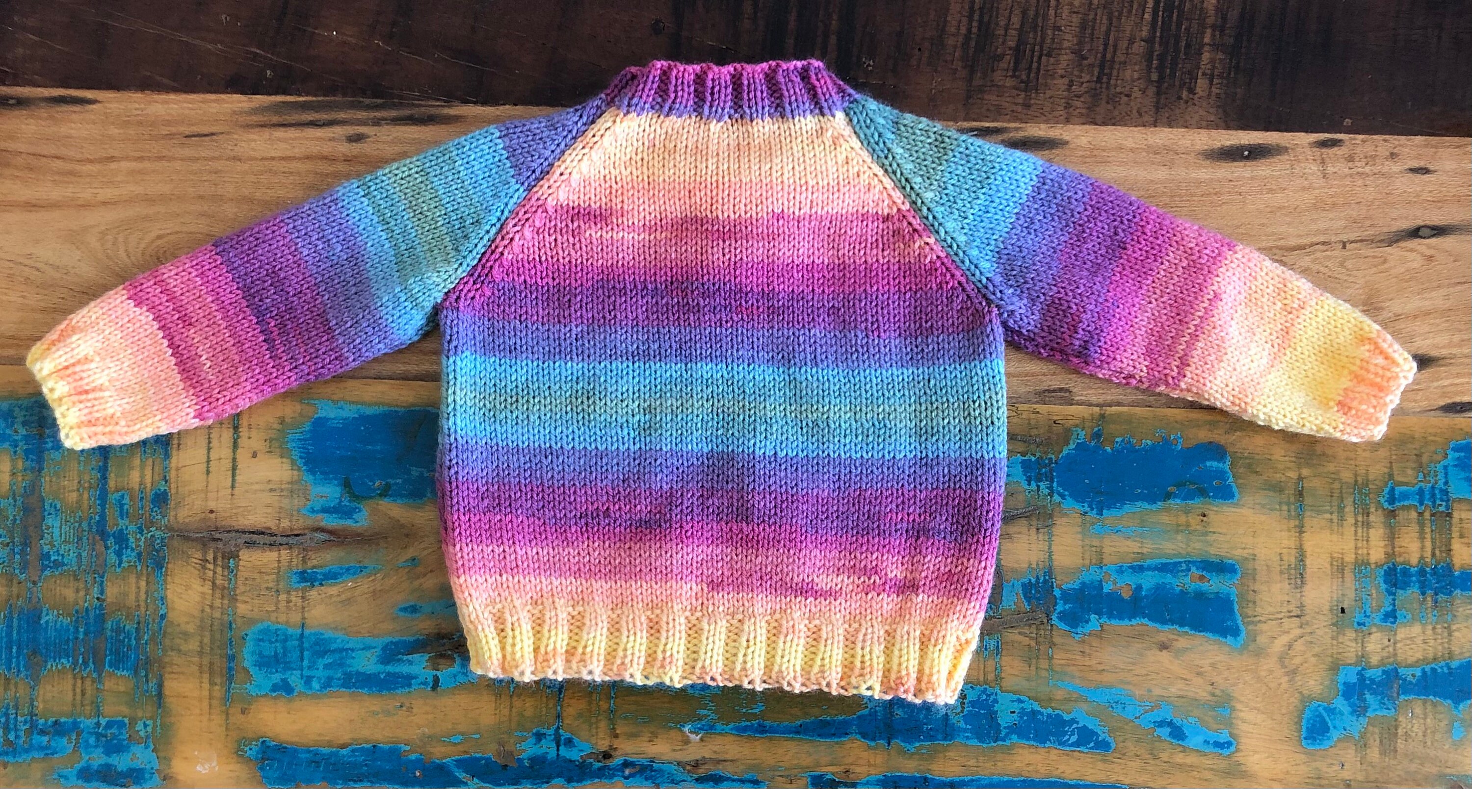 Handmade Knitted Baby/child Rainbow Jumper 6 Months 8 Etsy India