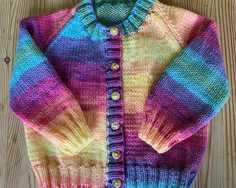 Handmade knitted cardigan (3 months to 8 years)