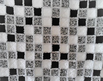 Black & White Rag Lap Quilt