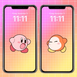 Sky Full of Stars Cute Kirby Phone Theme Phone Wallpaper 