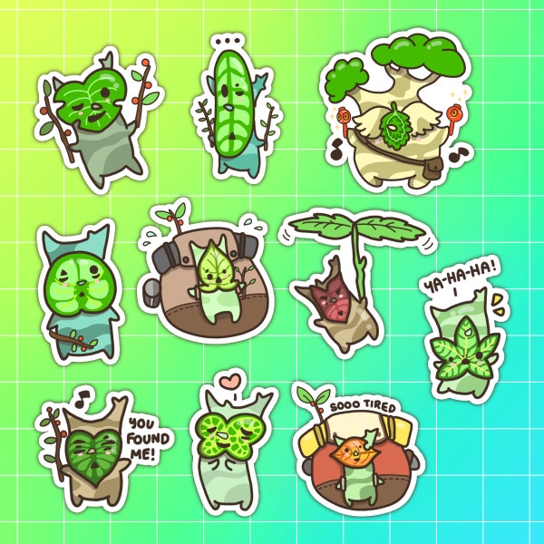 Zelda Korok Pals Sticker Set Korok Sticker Set Breath of the Wild Tears of the Kingdom Adorable Korok Art Zelda Game Sticker Video Game Art