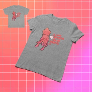 Squid Heart Love Shirt Cute Squid Shirt Squid Lover Tee Marine Biology Gift Marine Life Tee Cute Ocean Animal I Love You Shirt Squid Fact