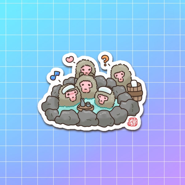 Onsen Monkeys Sticker