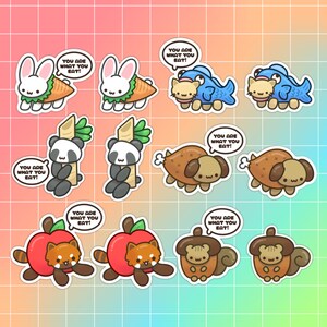 Du bist was du isst Sticker Set