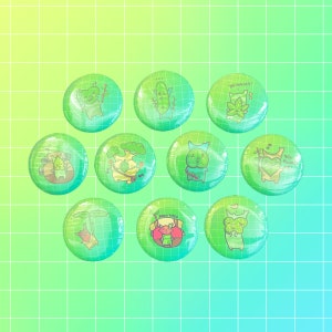 Conjunto de Botões e Pins Zelda Korok Pals - Arte de Fã dos Amigos da Floresta do Videogame