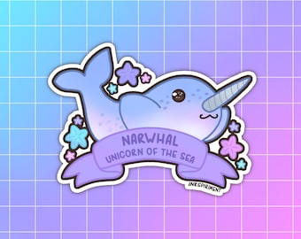 Narwhal Unicorn of the Sea Sticker