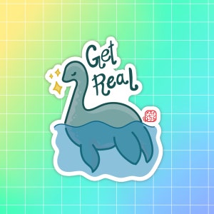 Obtenez de vrais autocollants monstre du Loch Ness Nessie Sticker surnaturel Sticker cryptide mignon Sticker Nessie folklore monstre marin paranormal