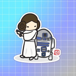 Princess Leia Carrie Fisher Sticker image 1