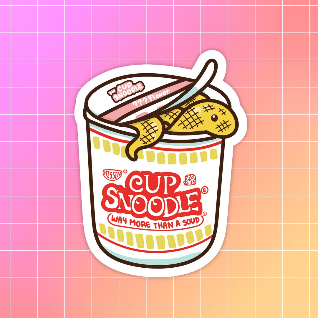 Cup Snoodle Sticker Cup Noodle Sticker Cute Food Stickers Snake Sticker