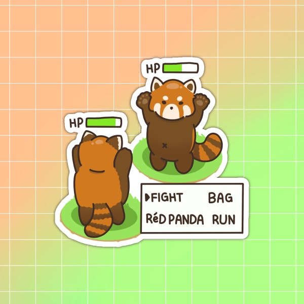 Red Panda Battle Sticker