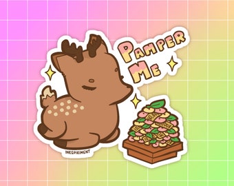 Pamper Me Deer Sticker