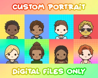 Custom Portrait Commission Cute Portrait Cute Art Commission Custom Friend Art Personal Art Profile Family Custom Art Couple Commission