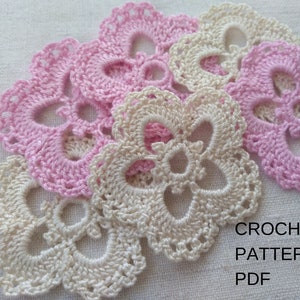 Patron Crochet Fleur - Motif Crochet Irlandais - Crochet PDF Télécharger