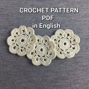 Pattern Crochet Motif - Irish Lace Motif Pattern - Crochet Applique Pattern