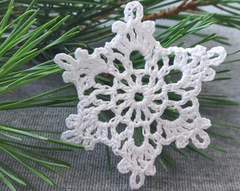 Crochet snowflake Pattern Lace motif Tutorial Irish crochet motif